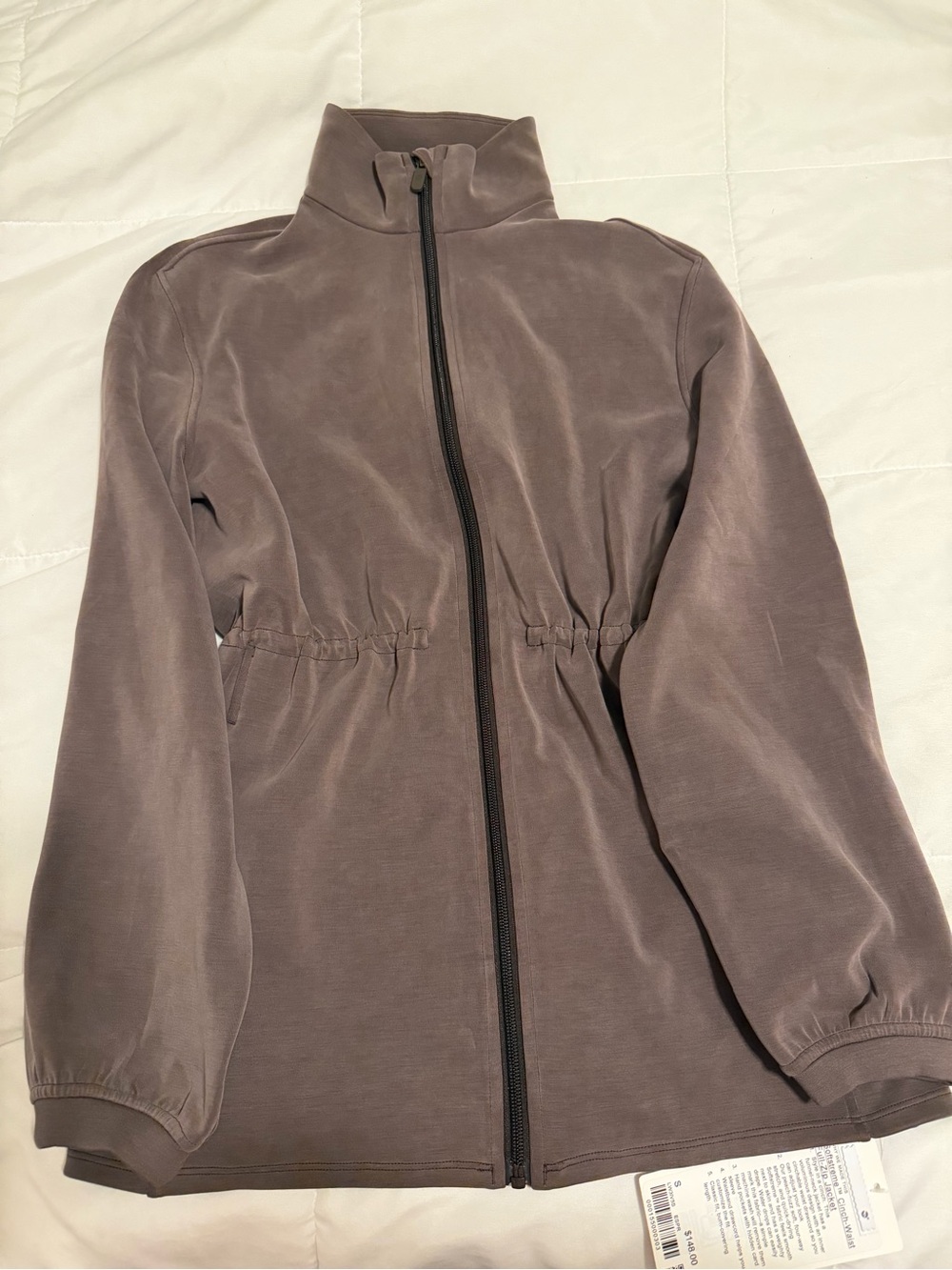 Lululemon softstreme cinch-waist full zip jacket